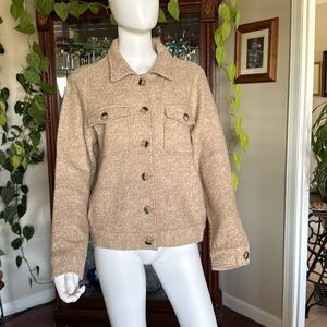 Cynthia Rowley Cozy Tan jacket/ cardigan Size M Like New